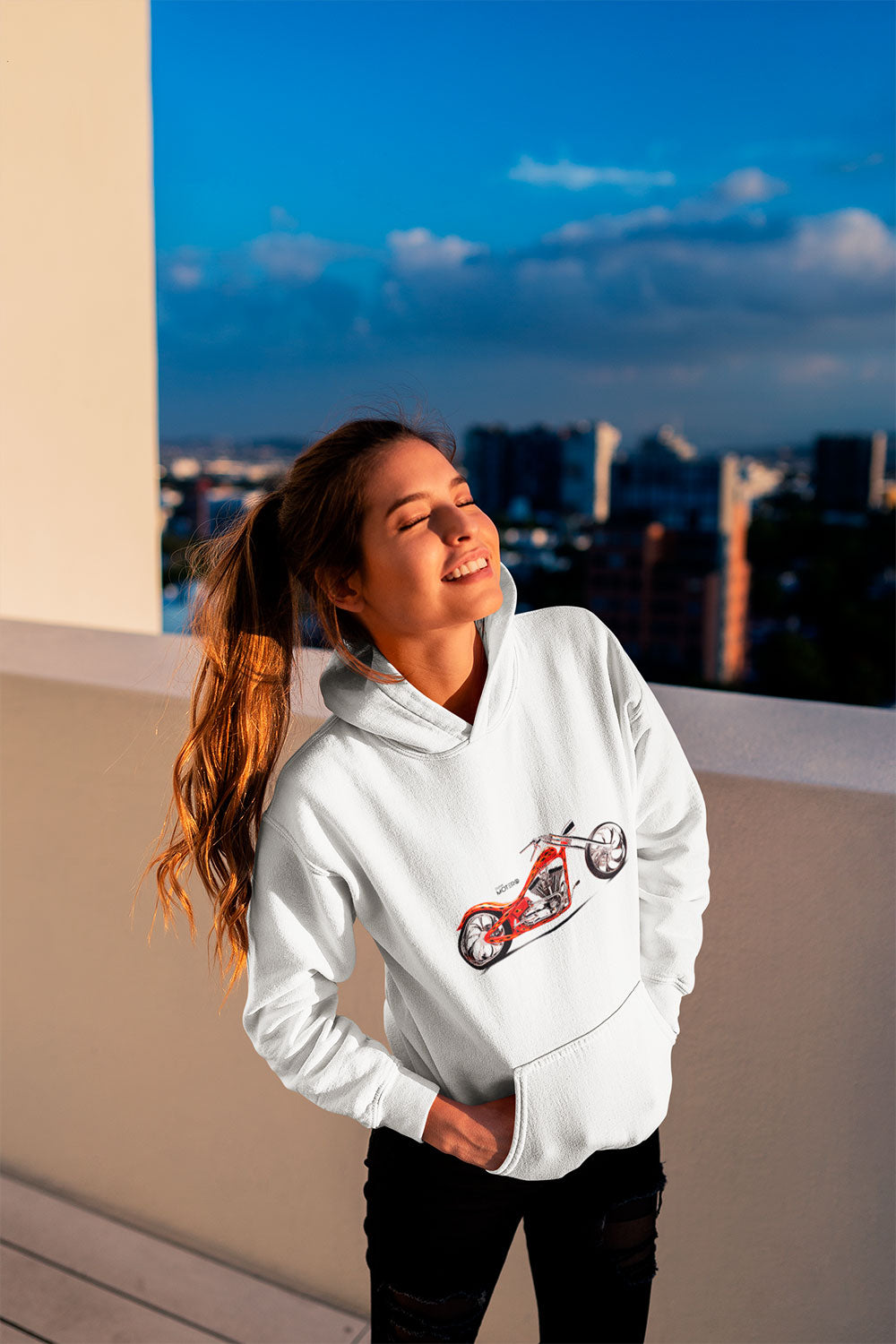 Sudadera unisex blanca diseño 145