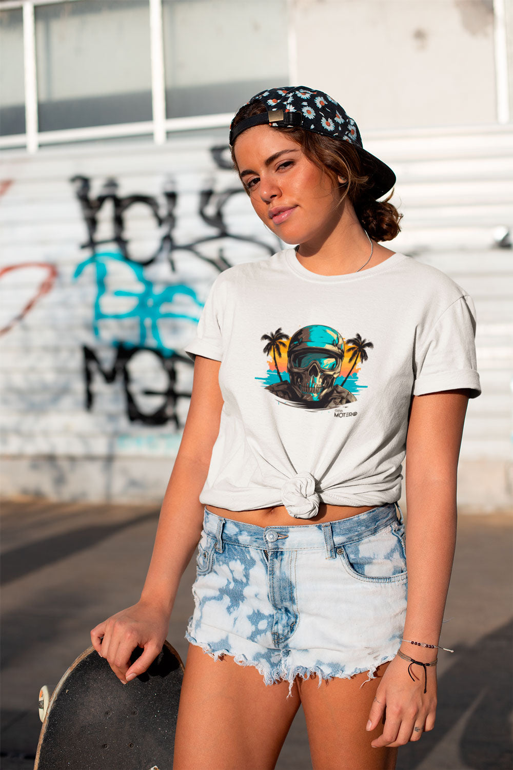 Playera poliéster blanca para mujer diseño 15