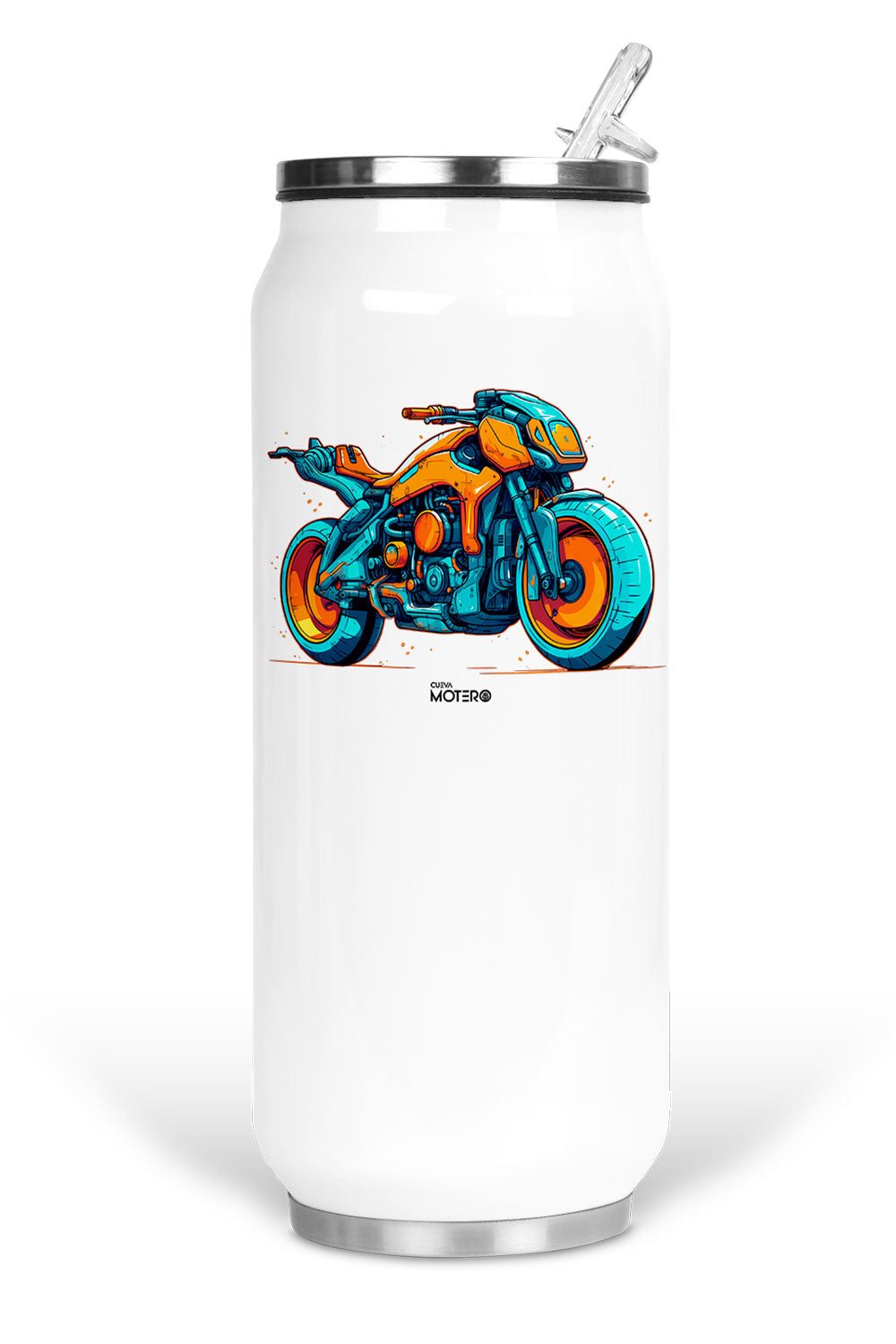 Termo de acero tipo lata de 450 ml con Diseño 156