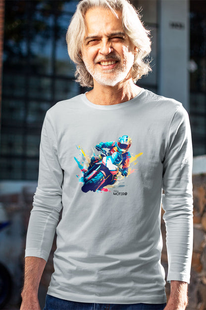 Playera hombre manga larga de algodón Diseño 16