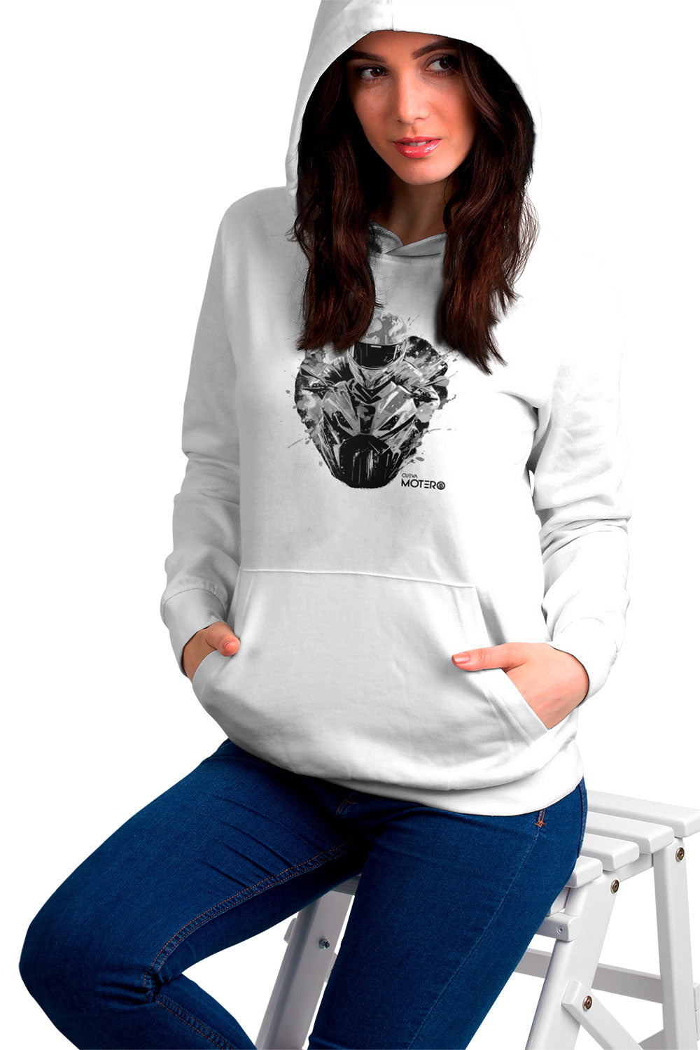 Sudadera unisex blanca diseño 164