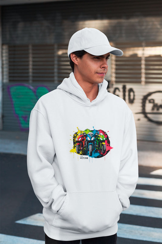 Sudadera unisex blanca diseño 18