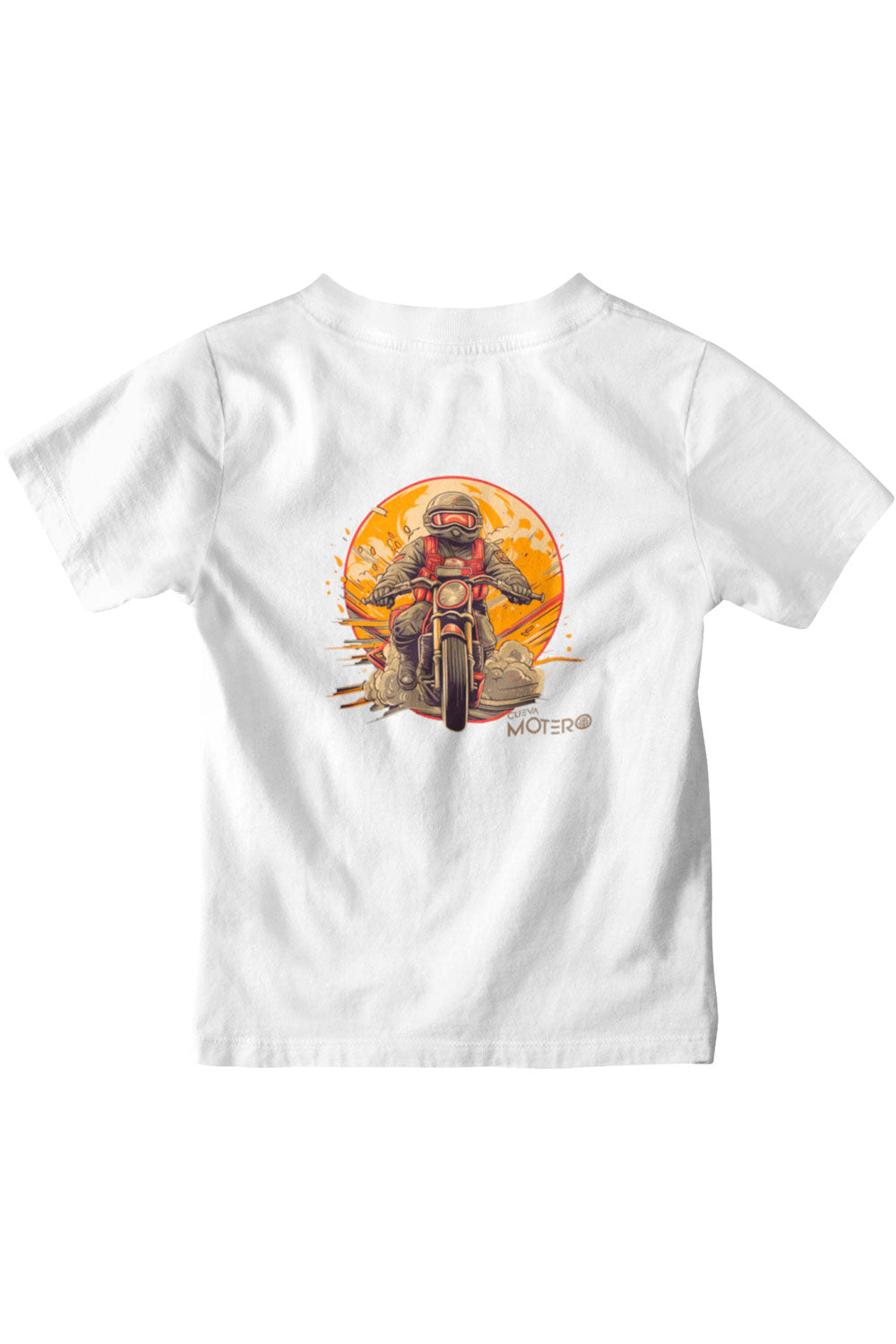 Playera poliéster blanca para niños diseño 3