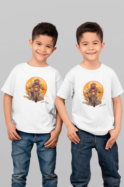 Playera poliéster blanca para niños diseño 3