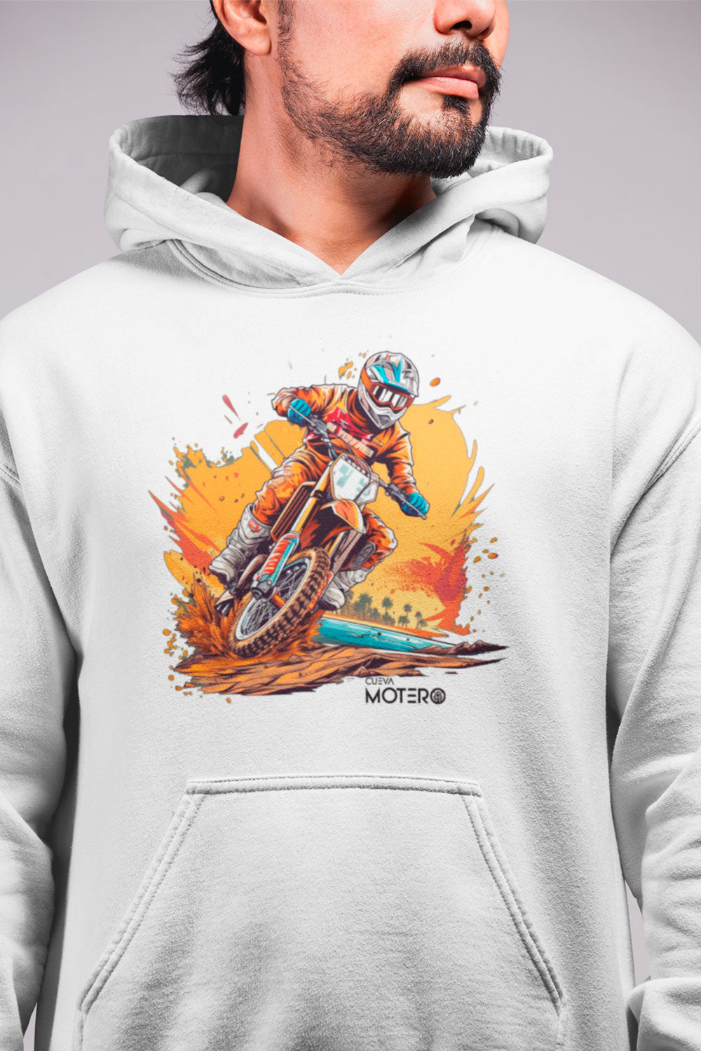 Sudadera unisex blanca diseño 5