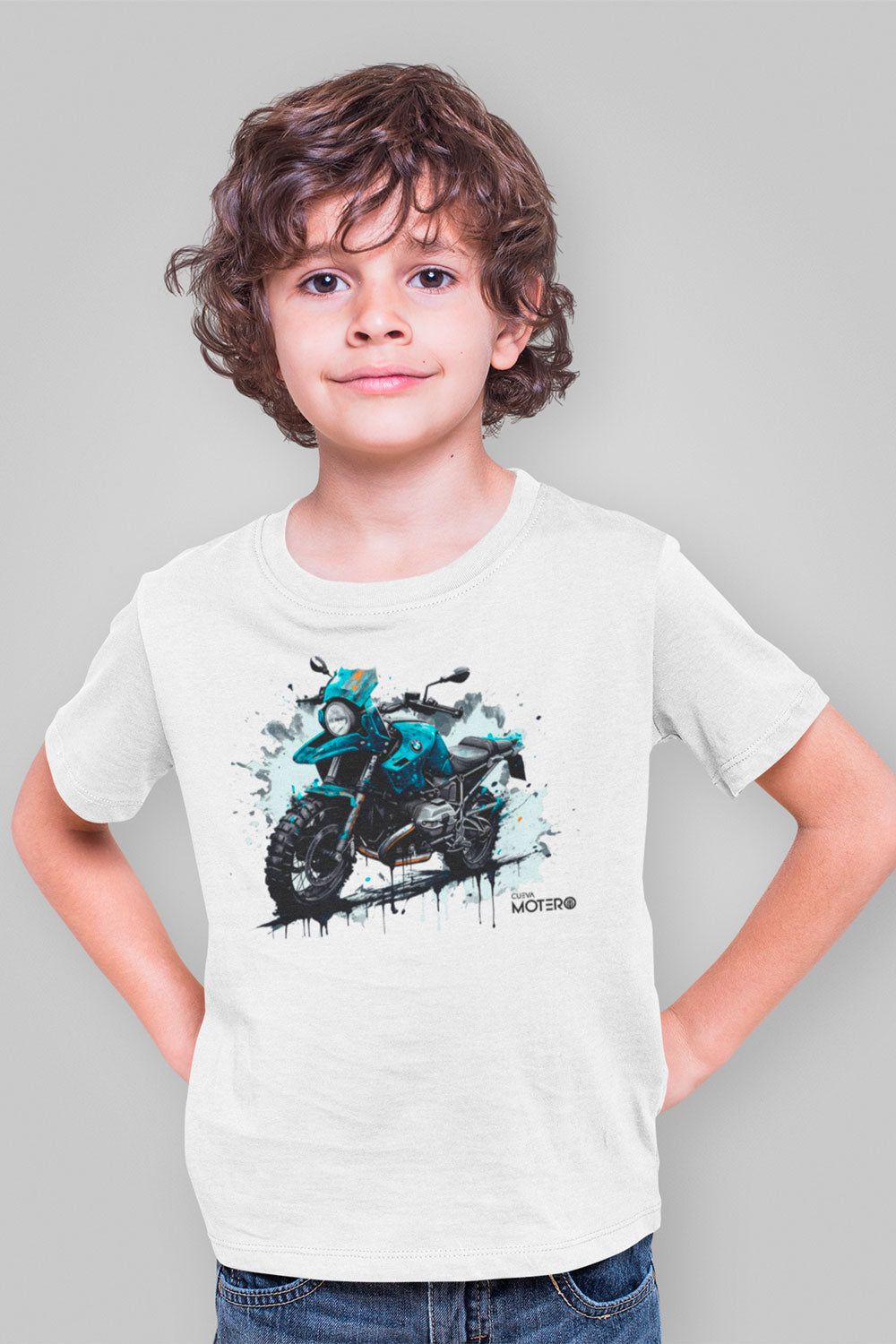 Playera poliéster blanca para niños diseño 53