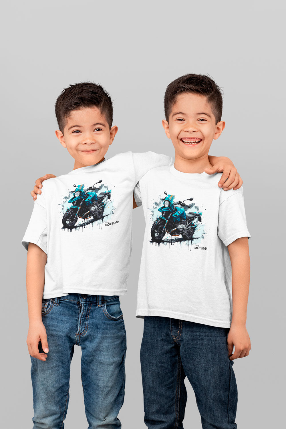 Playera poliéster blanca para niños diseño 53