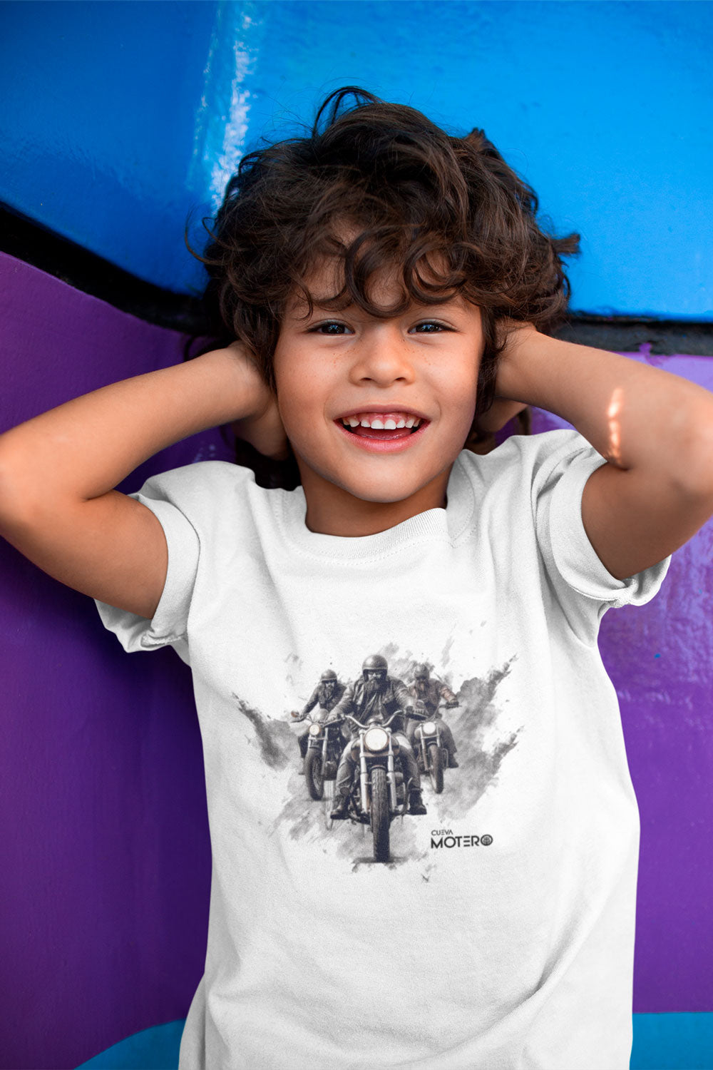 Playera poliéster blanca para niños diseño 57