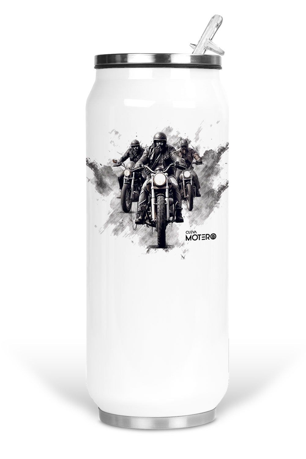 Termo de acero tipo lata de 450 ml con Diseño 57