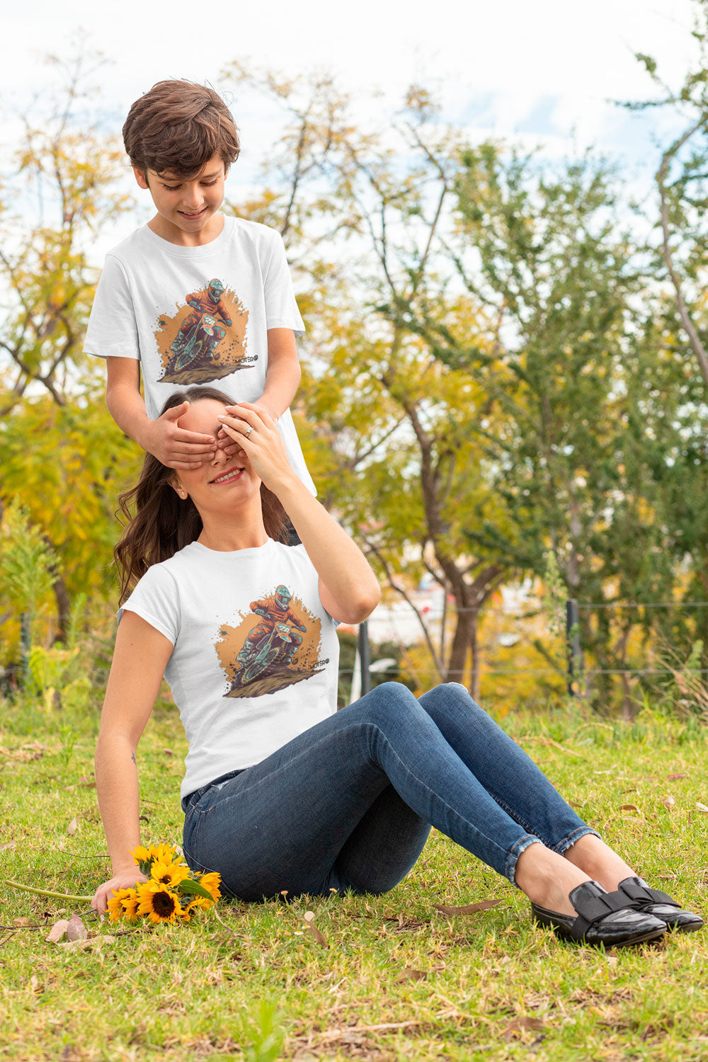 Playera poliéster blanca para niños diseño 7