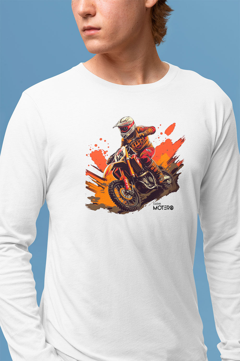 Playera hombre manga larga de algodón Diseño 8