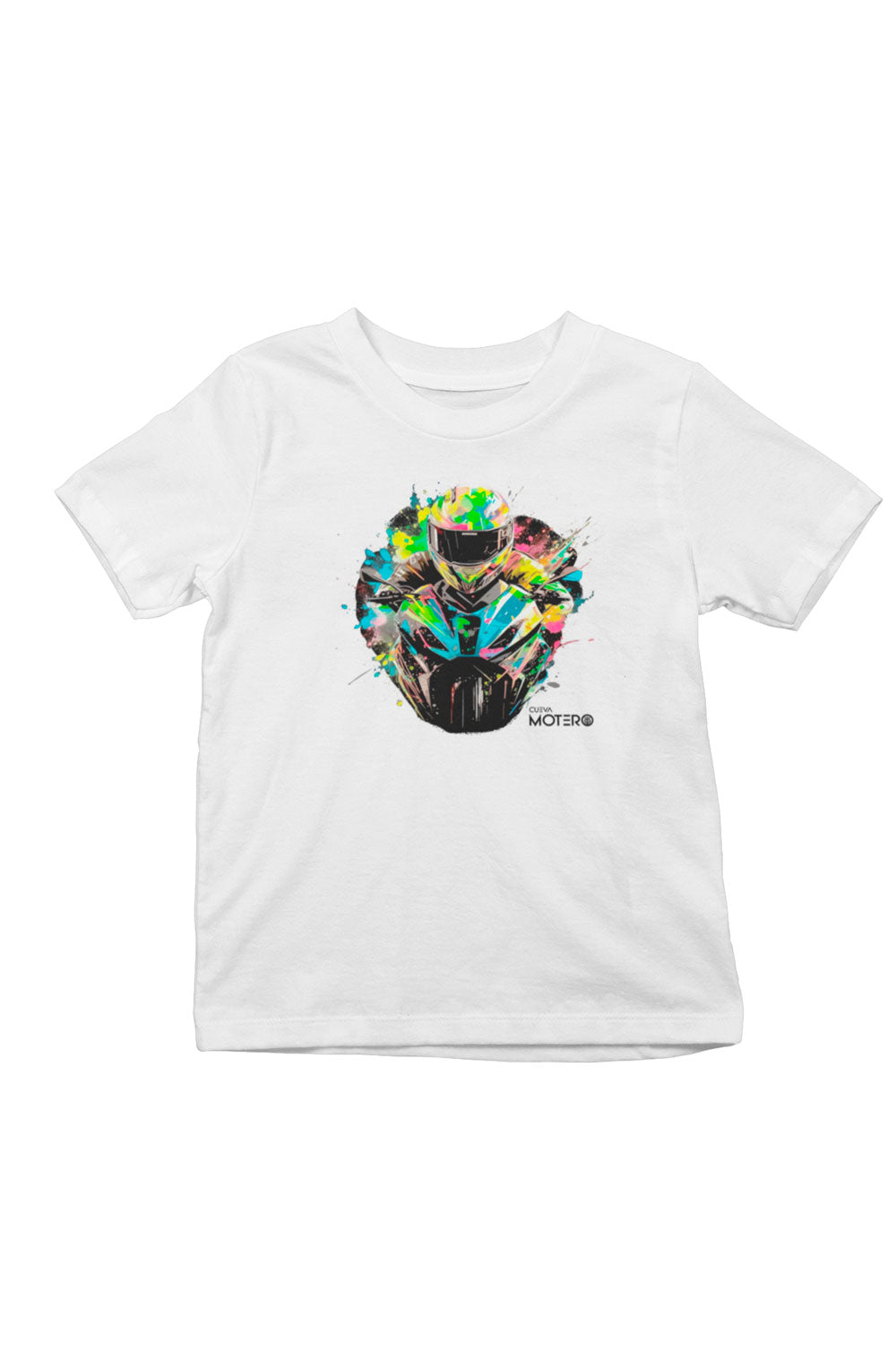 Playera poliéster blanca para niños diseño 83