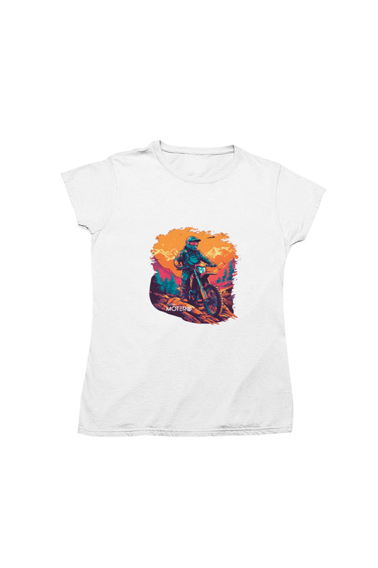 Playera poliéster blanca para mujer diseño 2